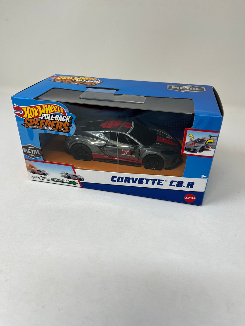 Chevy Corvette C8.R * 2024 Hot Wheels Pull-Back Speeders 1:43 scale