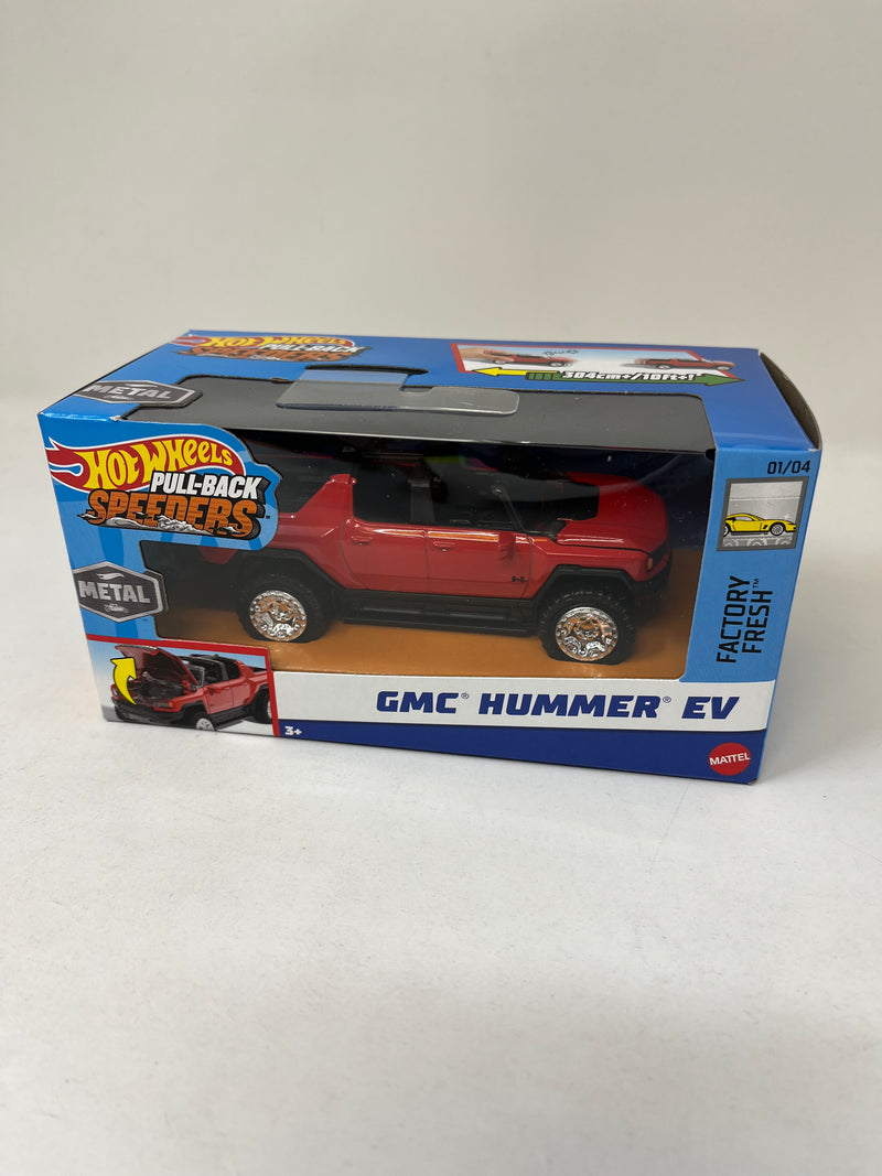 GMC Hummer EV * RED * 2024 Hot Wheels Pull-Back Speeders 1:43 scale