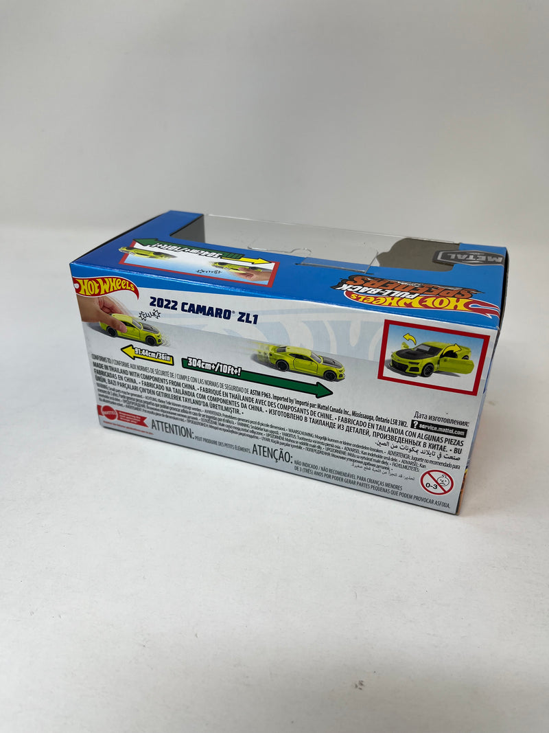 2022 Chevy Camaro ZL1 * Green * 2024 Hot Wheels Pull-Back Speeders 1:43 scale