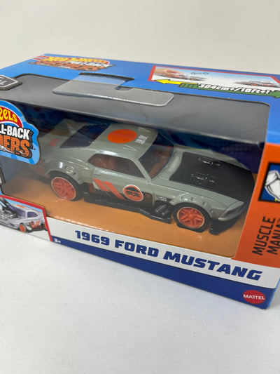1969 Ford Mustang * 2024 Hot Wheels Pull-Back Speeders 1:43 scale