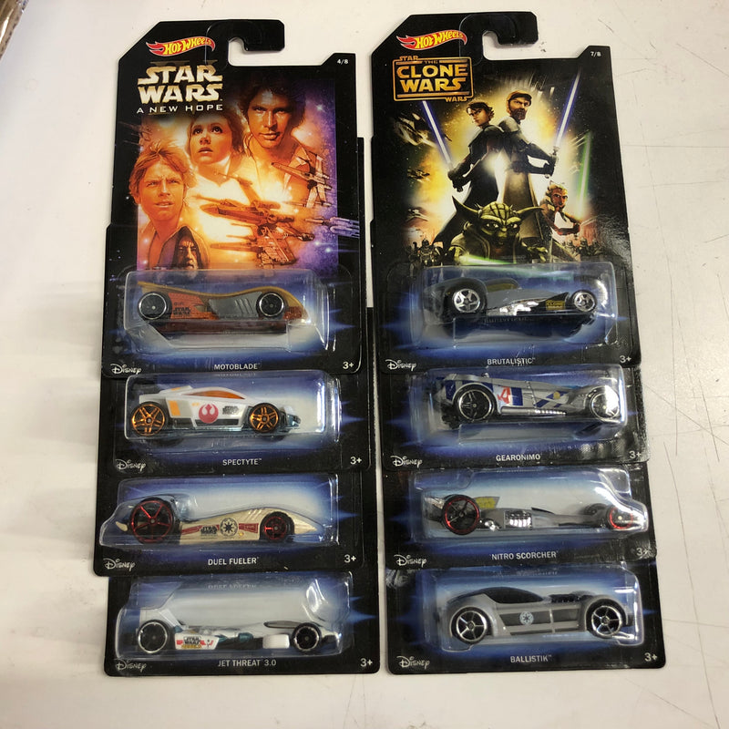 Star Wars complete Set of 8 * Hot Wheels Store Exclusive