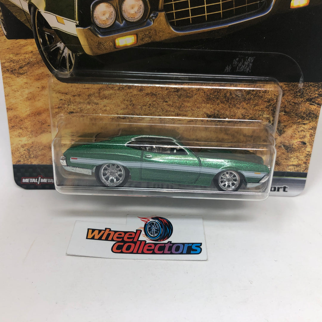 72 Ford Gran Torino Sport GREEN Hot Wheels MOTOR CITY MUSCLE Fast Wheelcollectors LLC