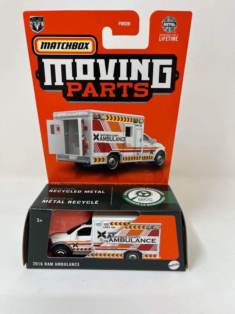 2016 RAM Ambulance * White * 2024 Matchbox Moving Parts Case L