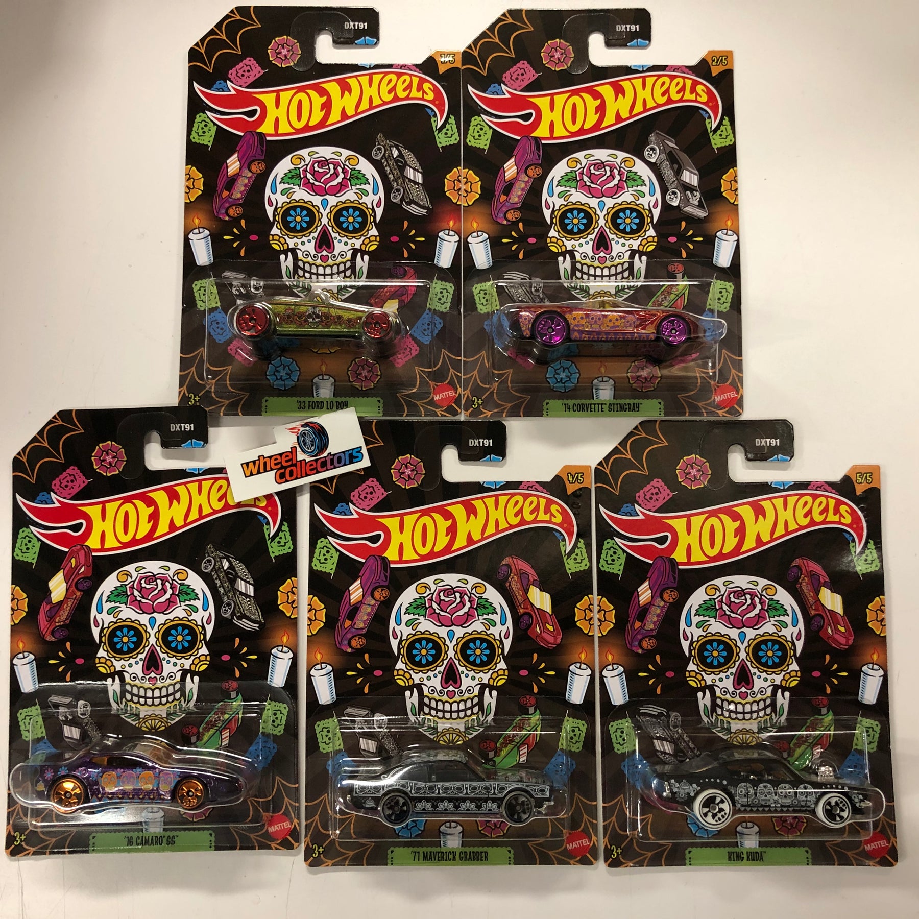 5 Car Set * 2025 Hot Wheels Halloween Día de Muertos Day of the Dead