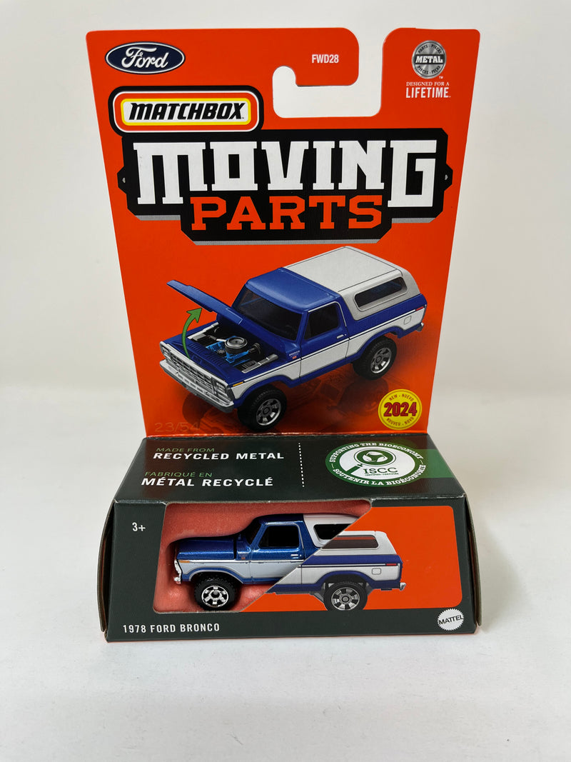 1978 Ford Bronco * Blue/White * 2024 Matchbox Moving Parts Case L