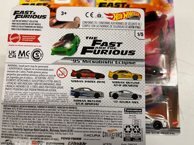 5 Car Set Furious * 2022 Hot Wheels Premium Fast & Furious Yellow Cards