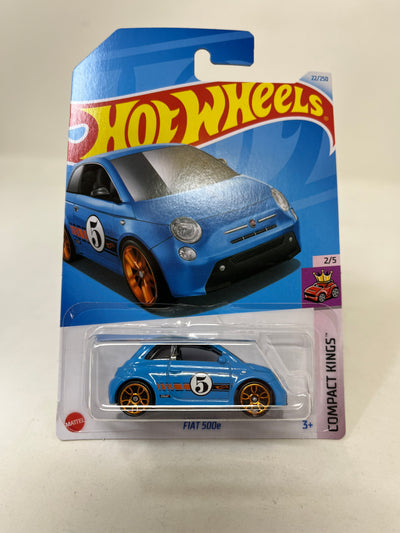 Fiat 500e #22 * Blue * 2024 Hot Wheels Basic International Case G