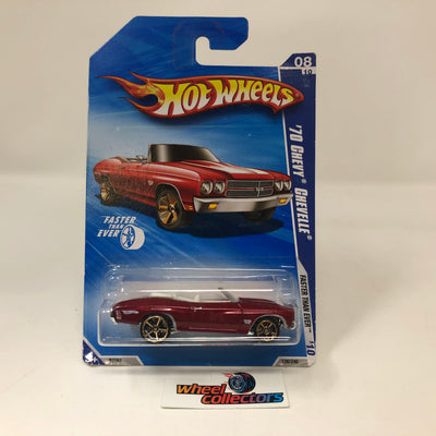 '70 Chevy Chevelle #136 * Red Walmart Only * 2010 Hot Wheels