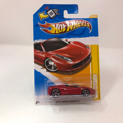 456 Spider Ferrari #25 * Red * 2012 Hot Wheels