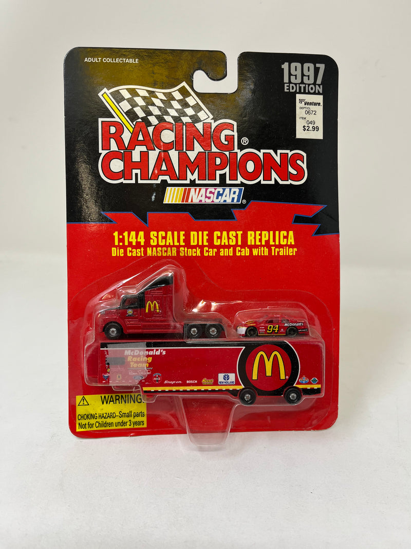 McDonalds Hauler & Stock Car * Racing Champions Nascar 1:144 Scale