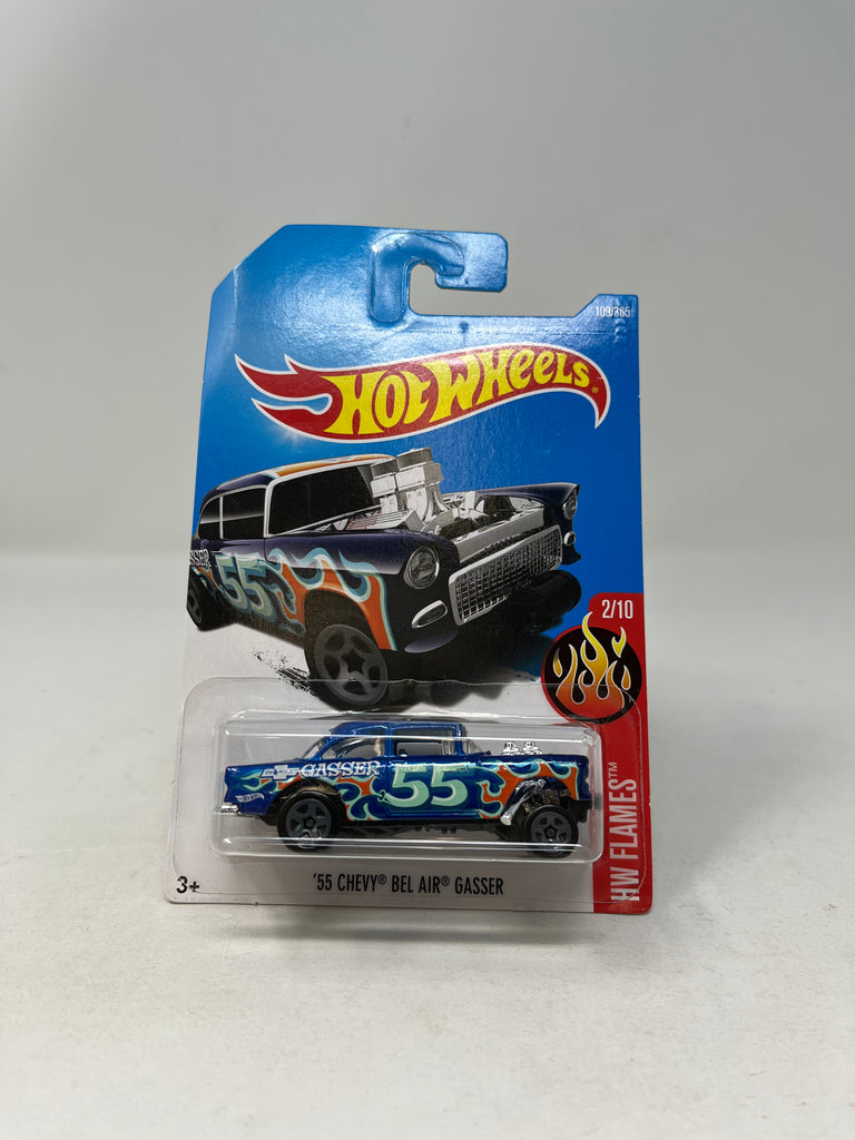 55 Chevy Bel Air Gasser #109 * BLUE * 2017 Hot Wheels