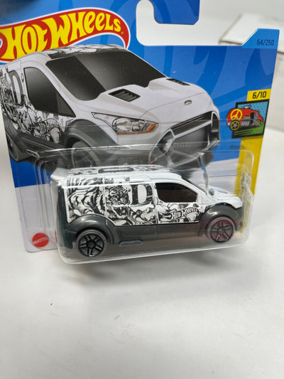 Ford Transit Connect #64 * White * 2023 Hot Wheels Short Card