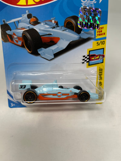 Indy 500 Oval #123 * Gulf * 2018 Hot Wheels w/ Factory Holo
