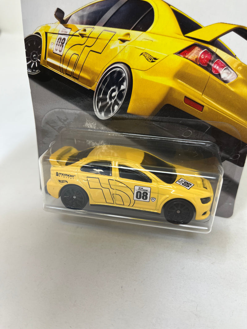 2008 Lancer Evolution * Yellow * Hot Wheels Gran Turismo Series White Card