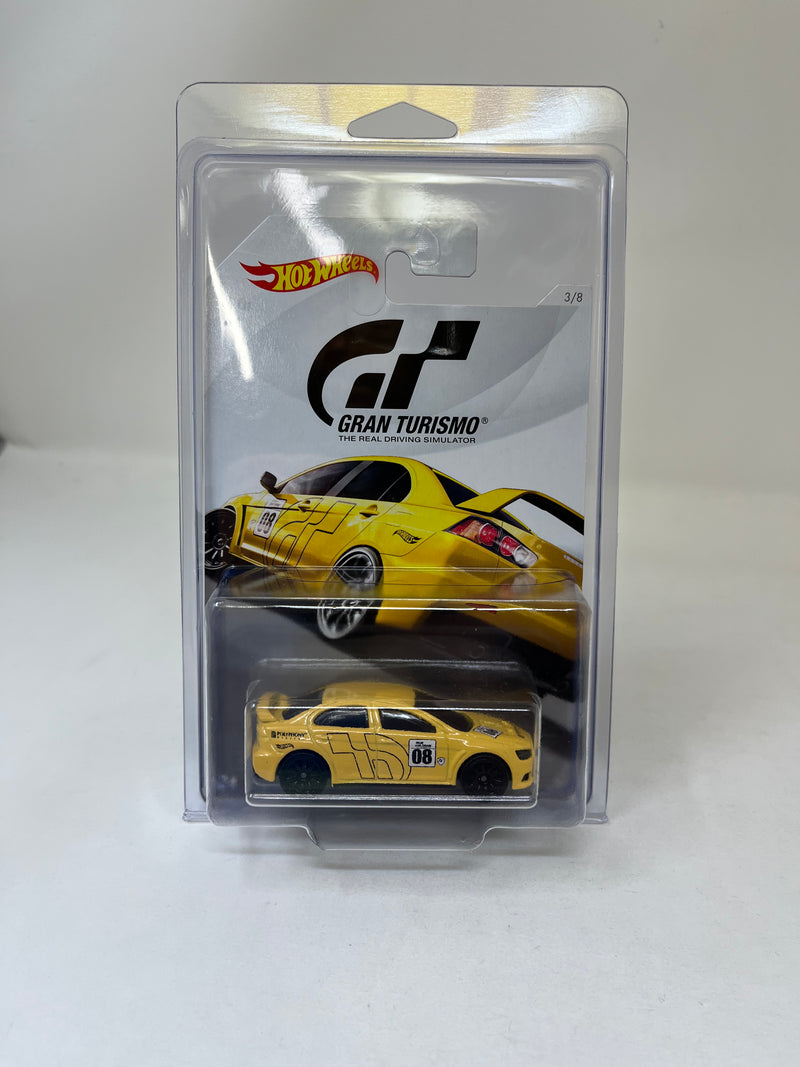 2008 Lancer Evolution * Yellow * Hot Wheels Gran Turismo Series White Card