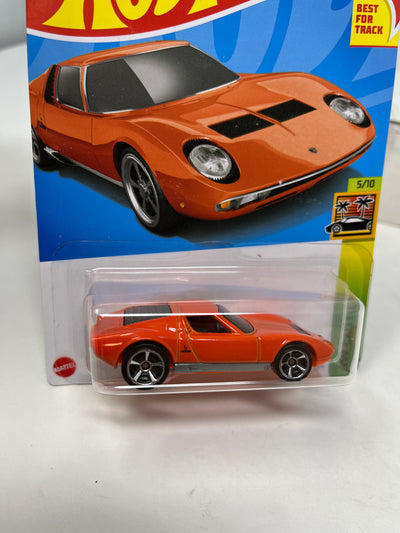 '71 Lamborghini Miura SV #202 * Orange * 2022 Hot Wheels