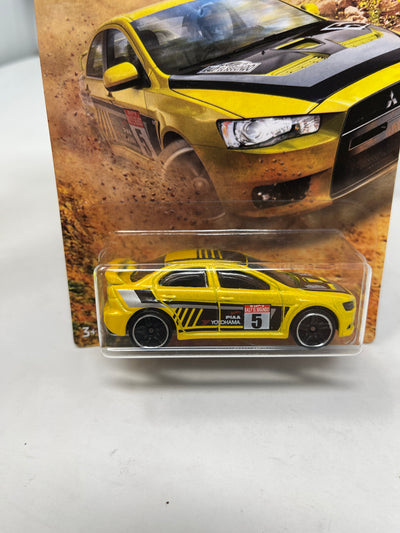 '08 Lancer Evolution * Yellow * Hot Wheels Road Rally Series