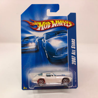 '63 Chevy Corvette #150 * WHITE * 2007 Hot Wheels Basic