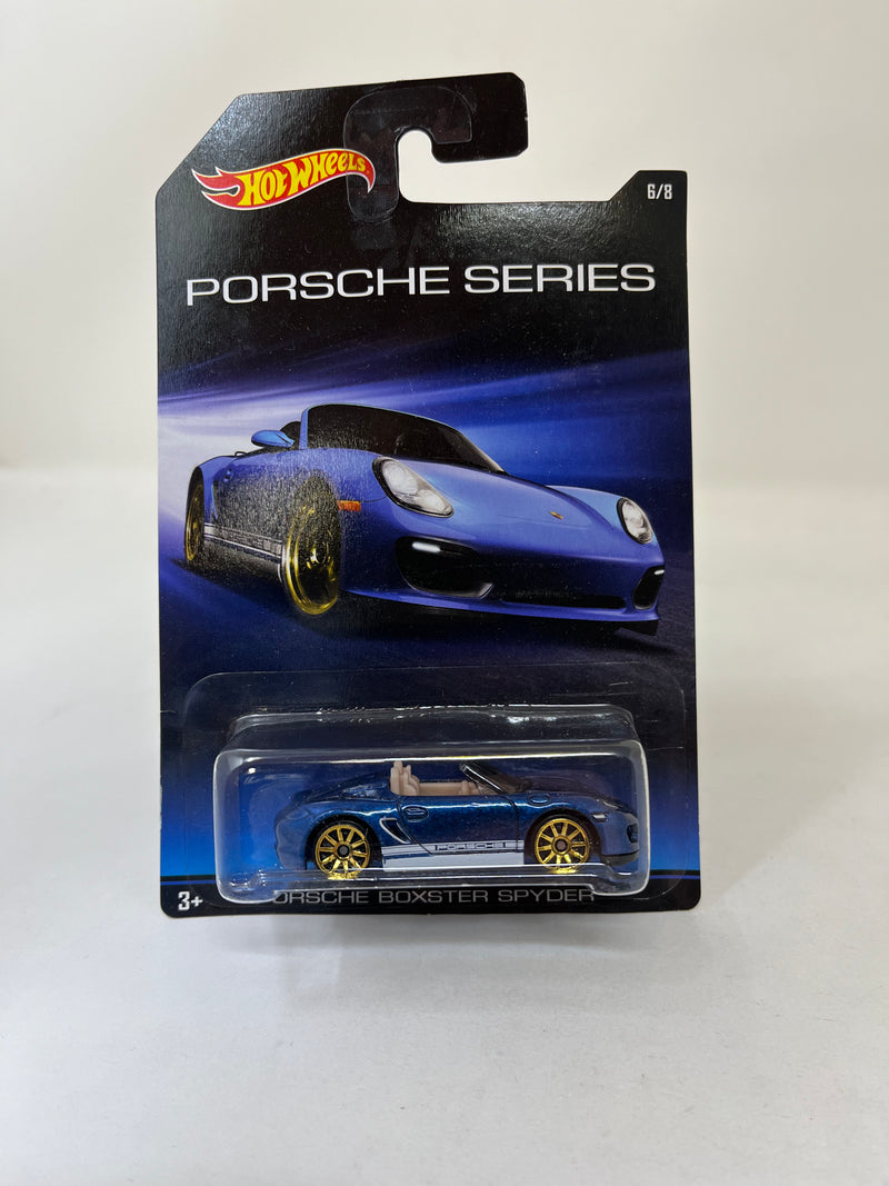 Porsche Boxster Spyder 6/8 * Blue * Hot Wheels Porsche Series Walmart