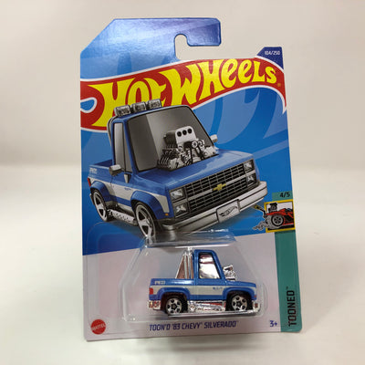 Toon'D '83 Chevy Silverado #104 * Blue * 2022 Hot Wheels Basic
