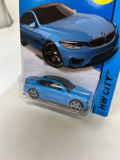 BMW M4 #24 * Blue * 2015 Hot Wheels