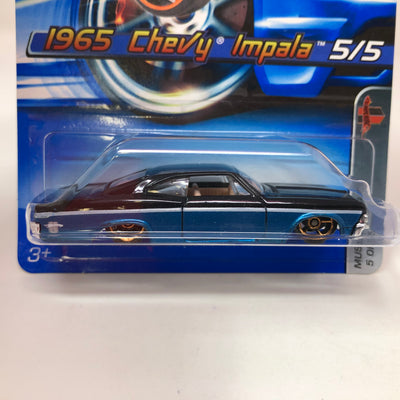 1965 Chevy Impala #105 * Blue * 2005 Hot Wheels Basic