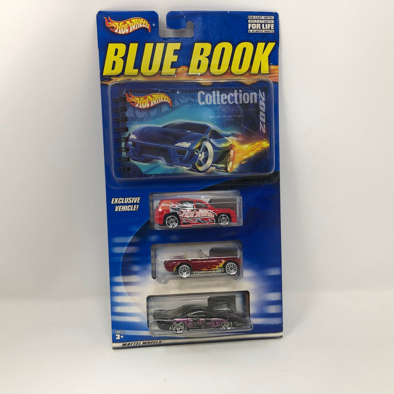 Blue Book  3 Car Pack with 2002 Collection Guide  * Hot Wheels