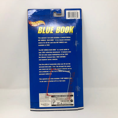 Blue Book  3 Car Pack with 2002 Collection Guide  * Hot Wheels