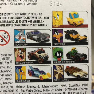 7 Car Set * 2023 Hot Wheels Looney Tunes Character Cars Case D