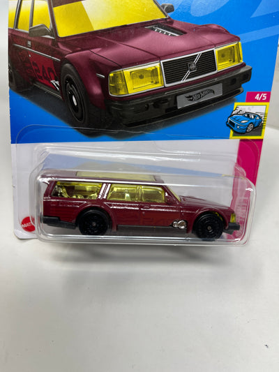 Volvo 240 Drift Wagon #232 * Burgundy * 2022 Hot Wheels Basic