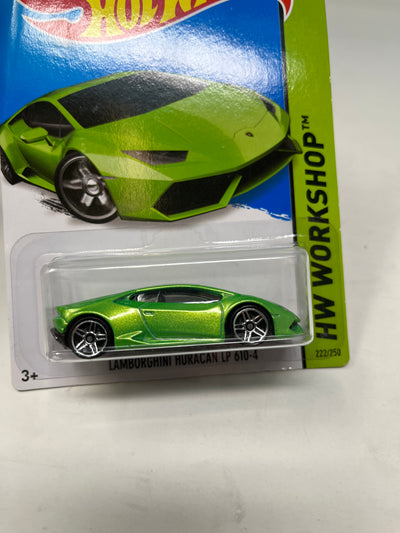 Lamborghini Huracan LP 610-4 #222 * 2015 Hot Wheels * GREEN