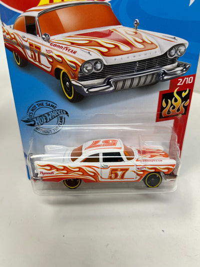 '57 Plymouth Fury #168 * White * 2020 Hot Wheels