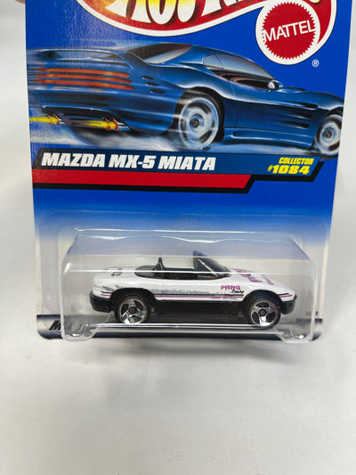 Mazda MX-5 Miata #1084 * White * 1998 Hot Wheels