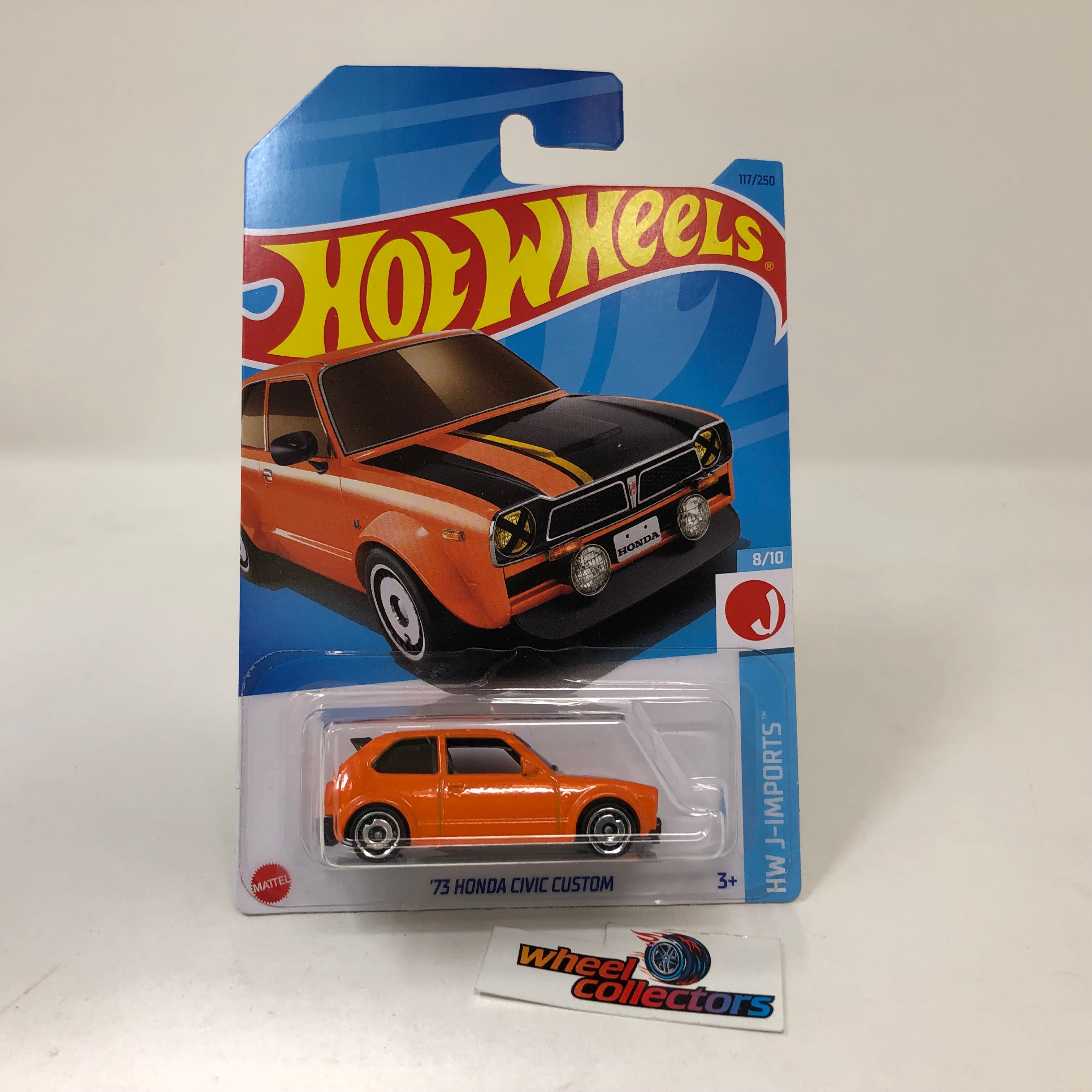 '73 Honda Civic Custom #117 * Orange * 2023 Hot Wheels Case L ...