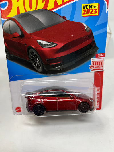 Tesla Model Y #37 * Red Edition Target * 2023 Hot Wheels