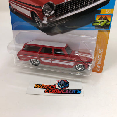 '64 Chevy Nova Wagon #222 * RED * 2023 Hot Wheels Case M
