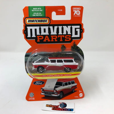 1957 Ford Country Sedan #7 * Red/White * 2023 Matchbox Moving Parts Case F