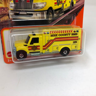 International Workstar Ambulance #38 * Yellow * 2023 Matchbox New! S Case Release