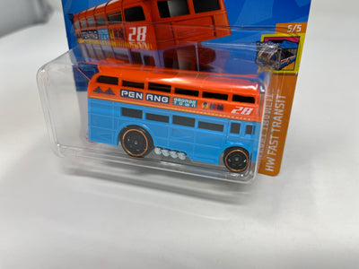 Trouble Decker #126 * Orange/Blue * 2024 Hot Wheels SHORT CARD Case L