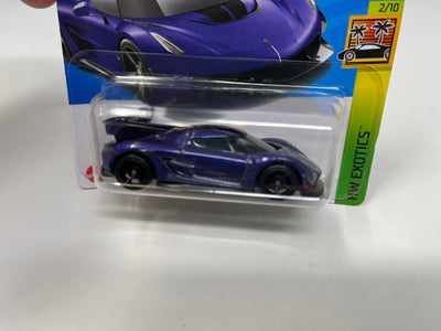 2020 Koenigsegg Jesko #187 * Purple * 2024 Hot Wheels SHORT CARD Case L