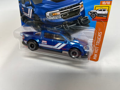 '22 Ford Maverick Custom #196 * Blue * 2024 Hot Wheels SHORT CARD Case L