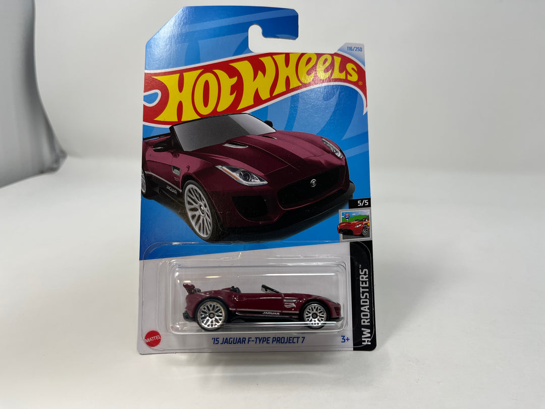 15 Jaguar F-type Project 7 #116 * Burgundy * 2024 Hot Wheels Case