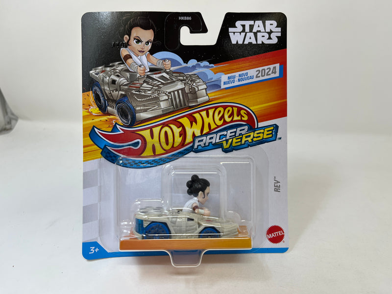 NEW!!  Rey Star Wars Racer Verse * 2024 Hot Wheels Marvel Character Cars Case H