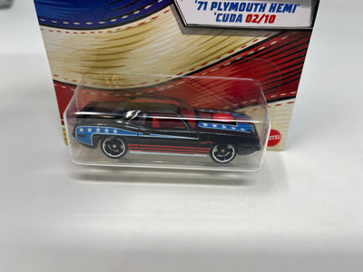 '71 Plymouth Hemi Cuda * Black * Hot Wheels Stars & Stripes