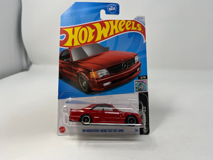 89 Mercedes-Benz 560 SEC AMG #82 * RED * 2024 Hot Wheels Basic