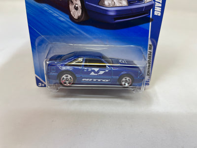 '92 Ford Mustang #105 * Blue Kmart Only * 2010 Hot Wheels