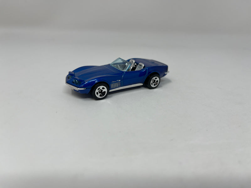 1972 Stingray Corvette Convertible * BLUE * Hot Wheels 1:64 scale Loose diecast