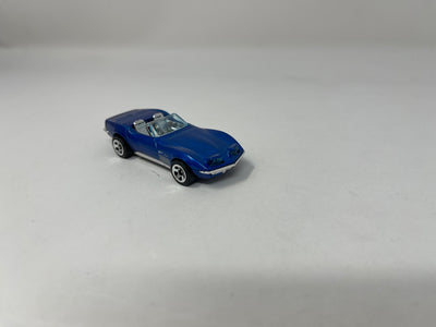 1972 Stingray Corvette Convertible * BLUE * Hot Wheels 1:64 scale Loose diecast