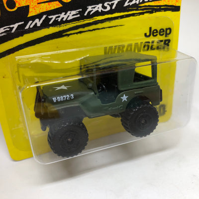 Jeep Wrangler #20 * Army Green * Matchbox Super Fast