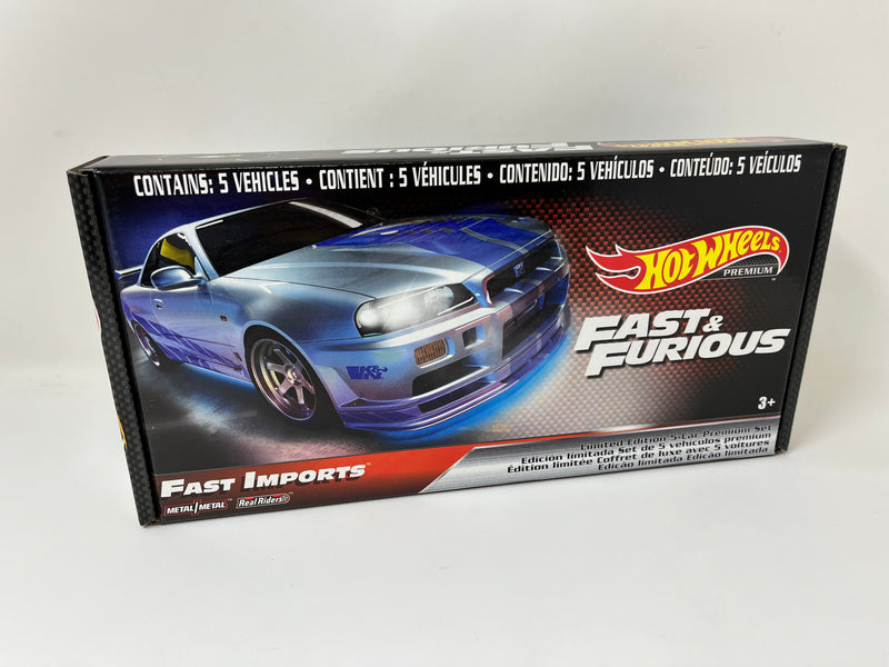 FAST IMPORTS 5 Car Set * Limited Edition Collectors Box Hot Wheels Fast & Furious